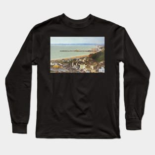 Hastings From Above as Digital Art Long Sleeve T-Shirt